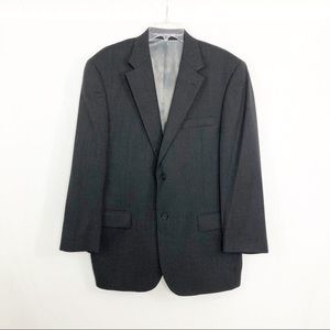 Andrew Fezza Worsted Wool Suit Blazer Sports Coat, Size 42R, Charcoal